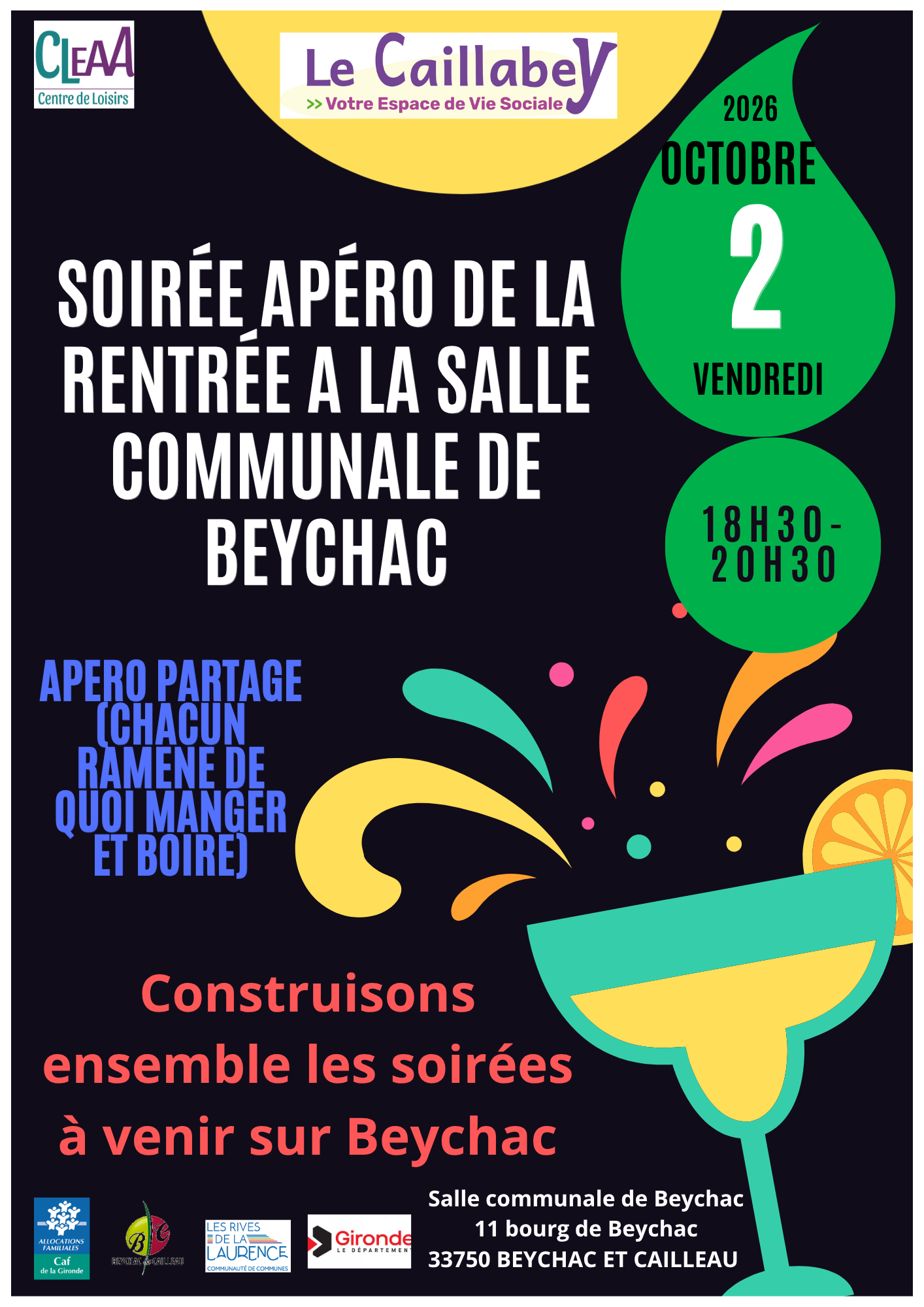2026.10.02 EVS CLEAA Soirée apéro de la rentrée - Vendredi 2 octobre 26
