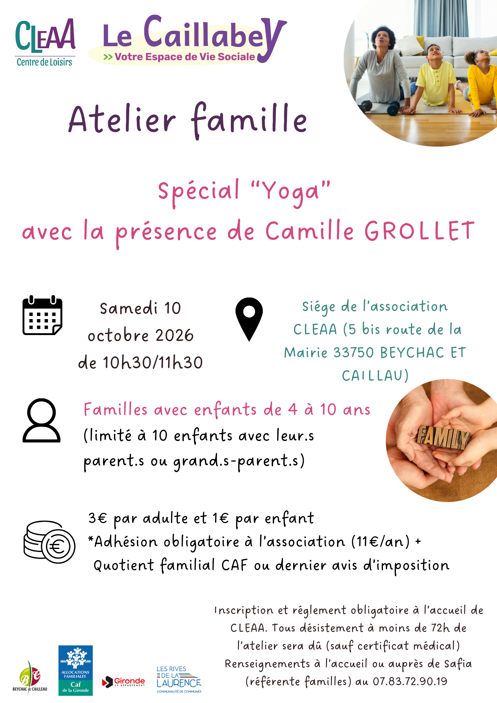 2026.10.10 EVS CLEAA Atelier famille - Yoga - 10-10-2026 - EVS Le Caillabey