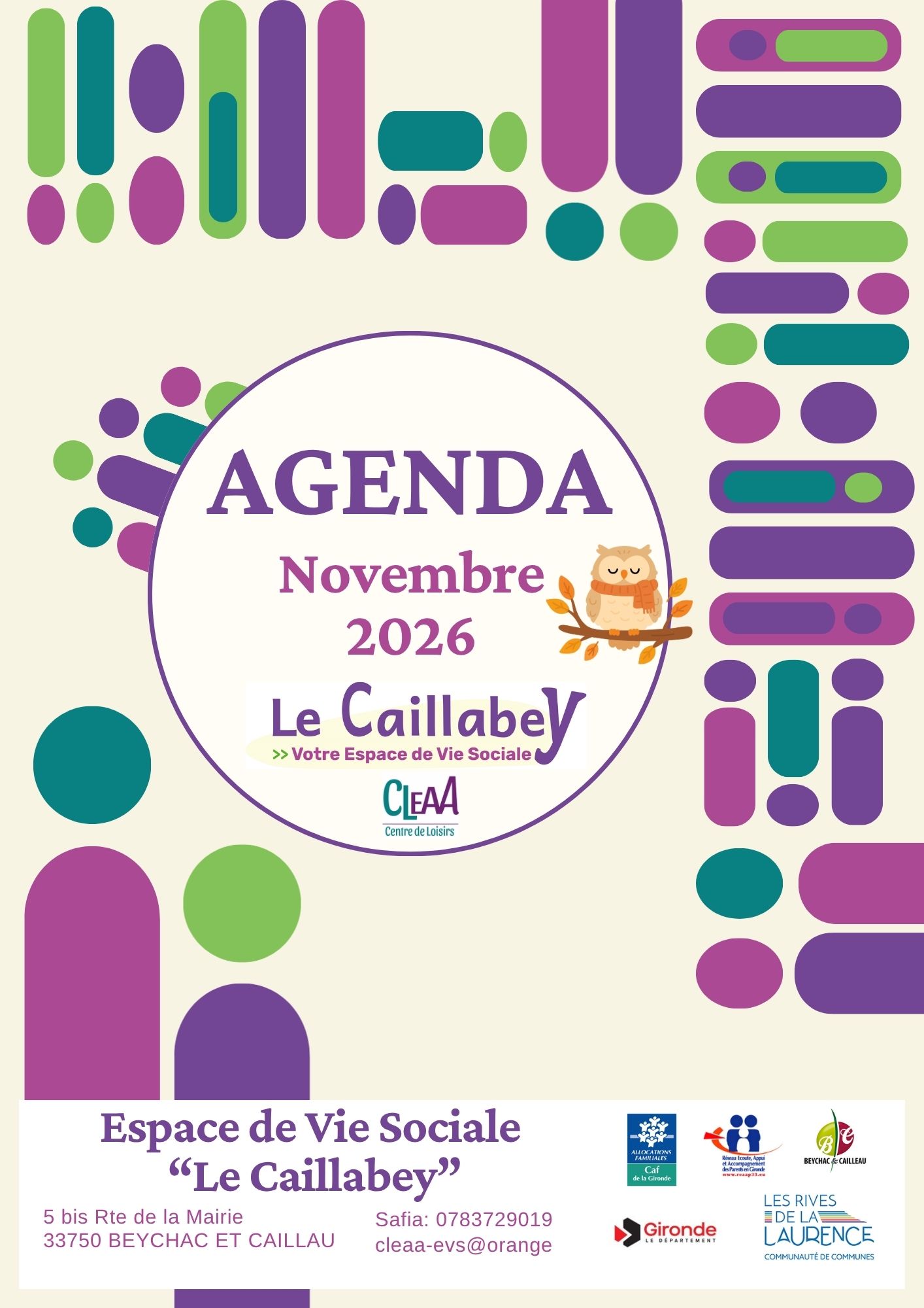 EVS : agenda Novembre